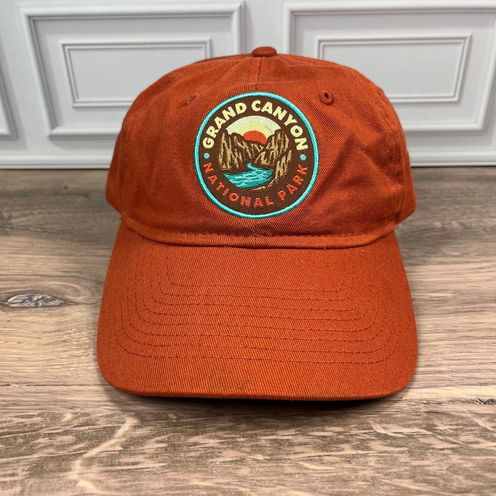 National Park Foundation Grand Canyon Hat Burnt Orange Patch Dad Cap Unisex OS